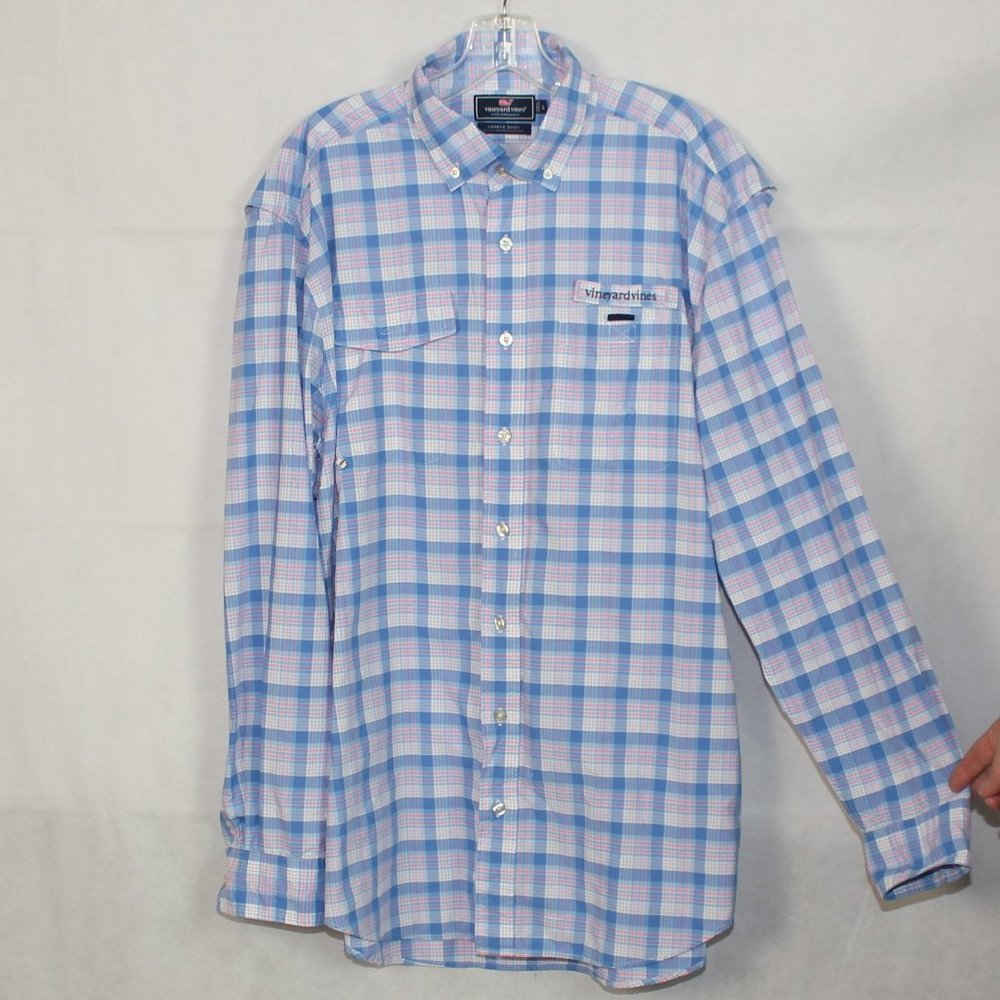 Vineyard Vines Plaid Harbor Shirt L N86